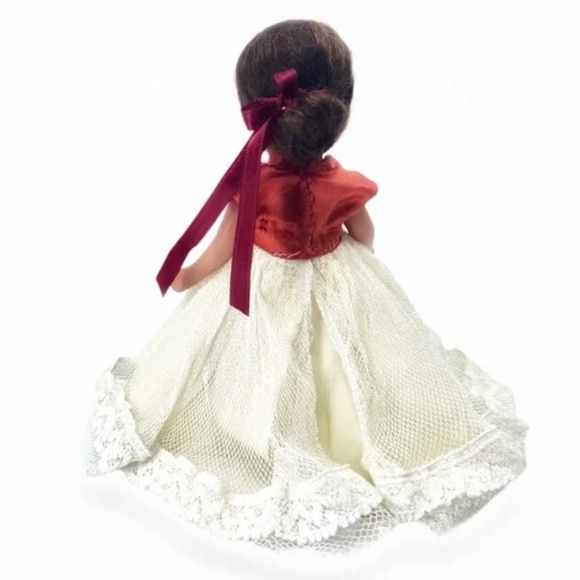 Nancy Ann Storybook Doll bisque 1940s 5.5 inches Valentines Queen of Hearts - Picture 2 of 6